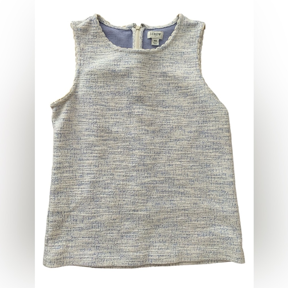 J. Crew Tweed Sleeveless Blouse
